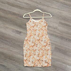 Wild Fable Floral Tan Mini Dress